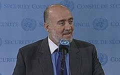 Ron Prosor addressing the Security Council in November 2012 (photo credit: screen grab http://webtv.un.org)