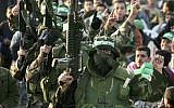 Hamas gunmen on parade. (photo credit: YouTube screen capture)