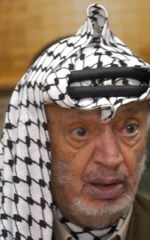 Portrait of Yasser Arafat, September, 2003. In 1988 Arafat declared an independent State of Palestine. (photo credit: Flash90) Portrait of Yasser Arafat, September, 2003. In 1988 Arafat declared an independent State of Palestine. (photo credit: Flash90)
