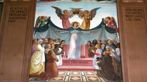 Council at Ephesus, by Vagharini, Visitation Church, Ein Kerem (photo: courtesy Shmuel Bar-Am)