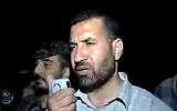Hamas military leader Ahmed Jabari, who was assassinated in an Israeli Air Force strike in 2012 (YouTube screen capture)
