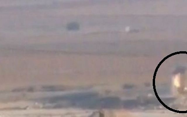 Screen capture of the Israeli jeep explosion on Saturday, November 10