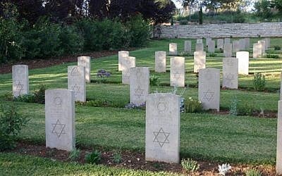 Jewish plots at the British War Cemetery (photo: Courtesy)