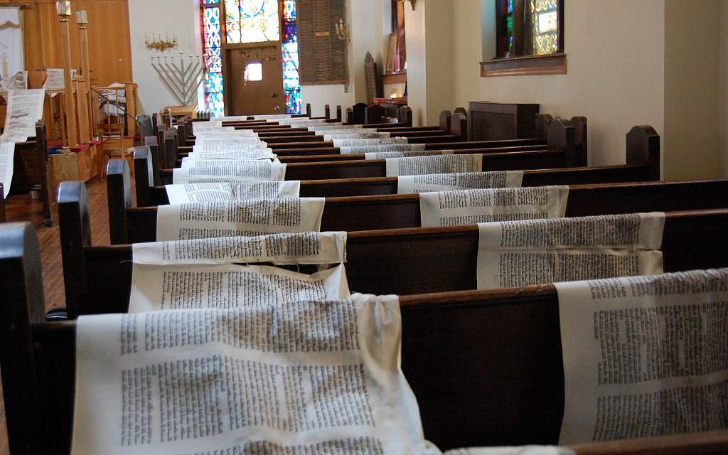 At Mazel Academy in Brooklyn, Torah scrolls were unrolled to dry after being damaged by floodwaters from Hurricane Sandy (photo credit: Ben Harris/JTA) At Mazel Academy in Brooklyn, Torah scrolls were unrolled to dry after being damaged by floodwaters from Hurricane Sandy (photo credit: Ben Harris/JTA)