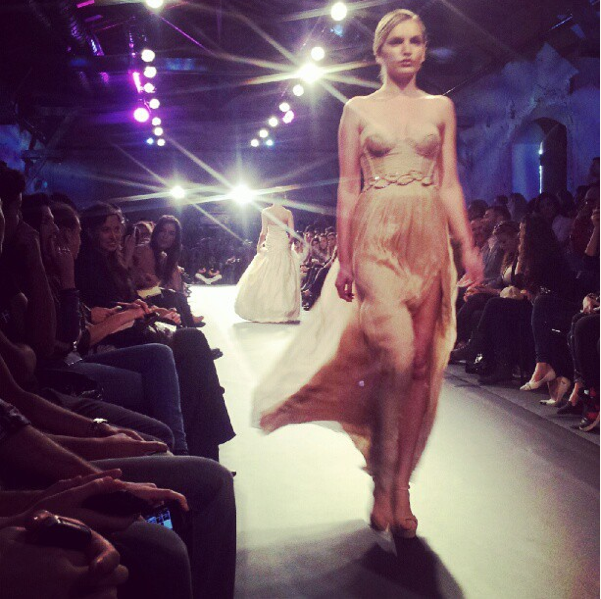 The haute couture look of Morin Woolf's pastel gowns (Courtesy Instagram screengrab) The haute couture look of Morin Woolf's pastel gowns (Courtesy Instagram screengrab)