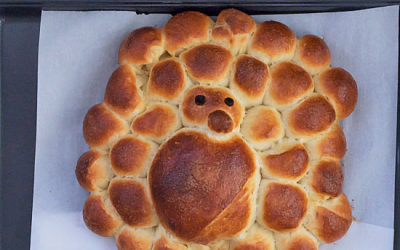 A turkey challah in all its glory (Courtesy sweethappylife.com)