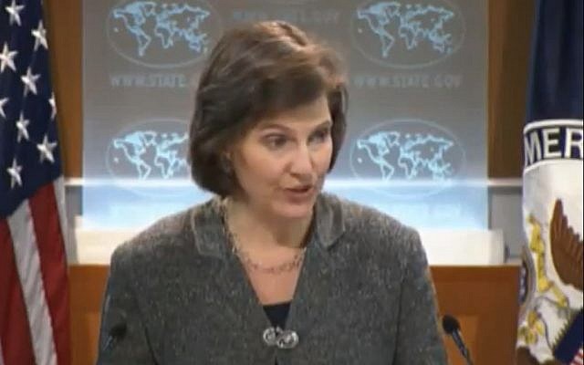 US State Department Spokeswoman Victoria Nuland (photo credit: image capture from YouTube)