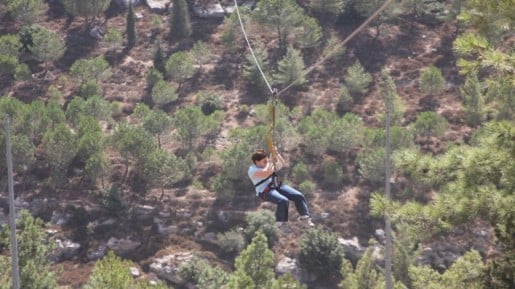 Zip-line, Gush Etzion (photo credit: Courtesy of Shmuel Bar-Am)