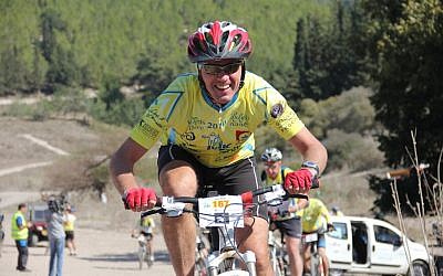 Koss Webber during the 2011 Wheels of Love bike ride (photo credit: courtesy ALYN)