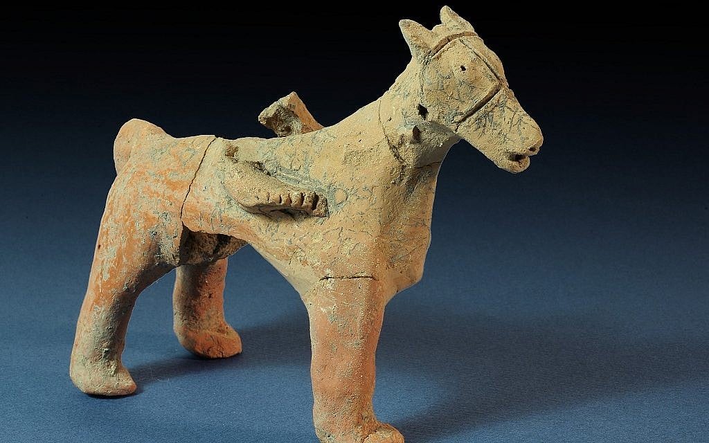 Figurine of a horse found in Tel Motza (photo credit: Clara Amit/ courtesy of IAA)