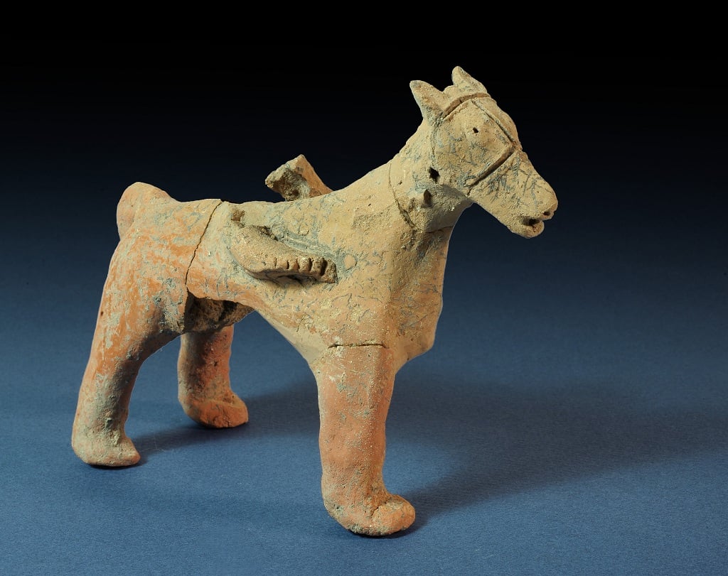 Figurine of a horse found in Tel Motza (photo credit: Clara Amit/ courtesy of IAA)