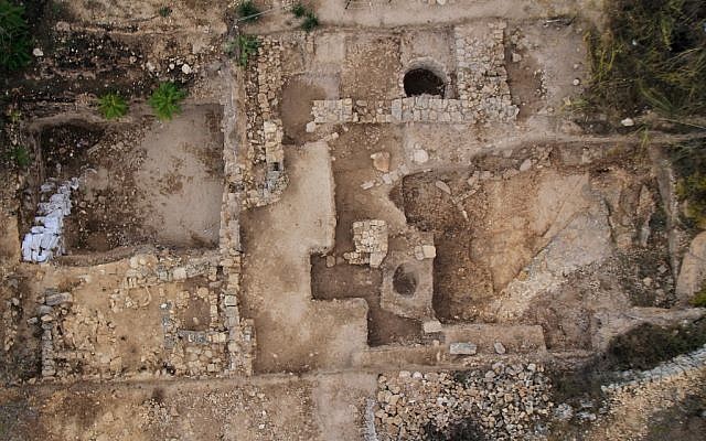 General view of the Tel Motza excavation site (photo credit: Skyview/courtesy of IAA)