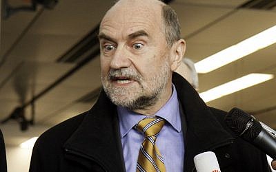 Herman Nackaerts of the International Atomic Energy Agency, IAEA, Deputy Director General and Head of the Department of Safeguards, speaks to the press before his flight to Iran on Wednesday. (photo credit: AP/Ronald Zak)