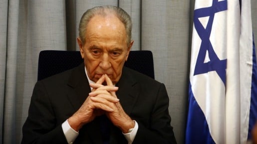Shimon Peres at a memorial ceremony to commemorate the death of Yitzhak Rabin on Tuesday, October 23, 2007, at his house. (photo credit: Orel Cohen/Flash90)