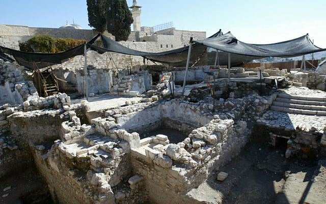 Archaeological excavations in Jerusalem's Old City next to the Temple Mount. (photo credit: Olivier Fitoussi/Flash90)