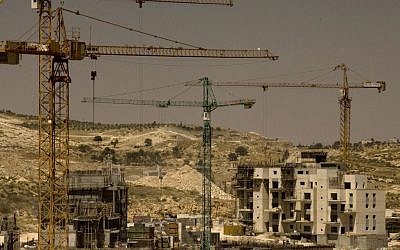 Construction in the neighborhood of Har Homa in East Jerusalem (photo credit: Olivier Fitoussi/Flash90)