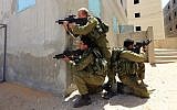 Illustrative photo of IDF soldiers training (Tsafrir Abayov/Flash90)