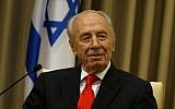 President Shimon Peres in 2009 (Miriam Alster/Flash90)