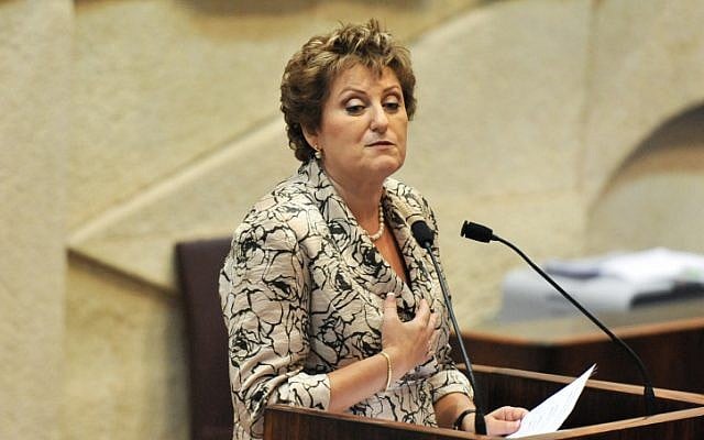 Former deputy interior minister Faina Kirshenbaum at the Knesset, July 20, 2011. (Omer Miron/Flash90)