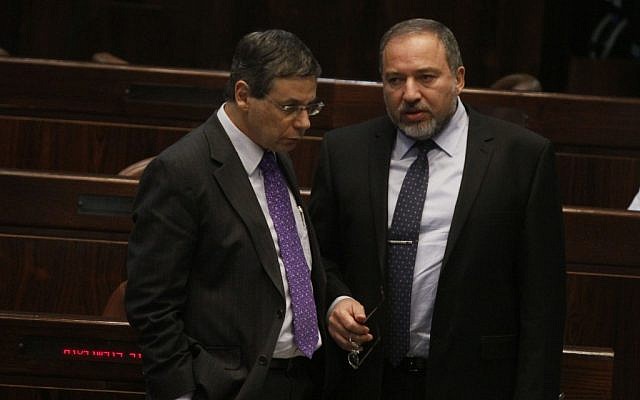 In better days: Foreign Minister Avigdor Liberman and his deputy Danny Ayalon during a session in the Knesset, December 19, 2011. (photo credit: Uri Lenz/Flash90) In better days: Foreign Minister Avigdor Liberman and his deputy Danny Ayalon during a session in the Knesset, December 19, 2011. (photo credit: Uri Lenz/Flash90)