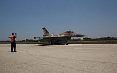 An Israeli F16 readying for takeoff. (photo credit: Ofer Zidon/Flash90)