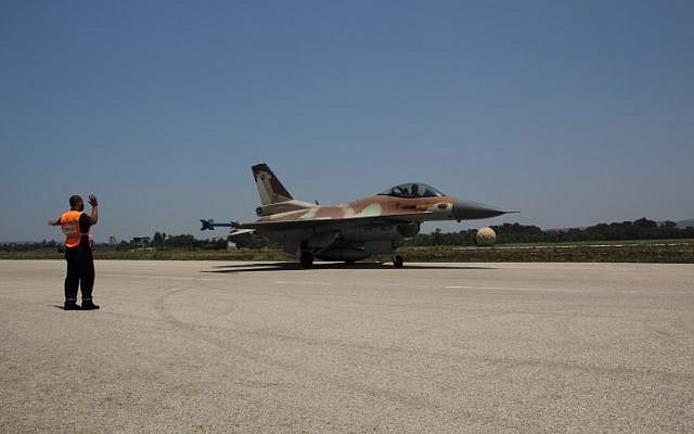 An Israeli F16 readying for takeoff. (photo credit: Ofer Zidon/Flash90)