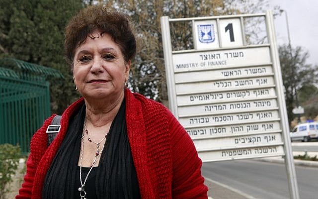 National Nurses Union Chairwoman Ilana Cohen outside the Finance Ministry in February (photo credit: Uri Lenz/Flash90) National Nurses Union Chairwoman Ilana Cohen outside the Finance Ministry in February (photo credit: Uri Lenz/Flash90)