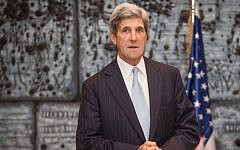 John Kerry during a visit to Jerusalem in May 2012 (photo credit: Uri Lenz/Flash90)