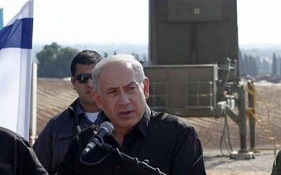 With Iron Dome at his back, Prime Minister Benjamin Netanyahu ranks 23 on Forbes Magazine's list of World's Most Powerful People (photo credit: Flash90)