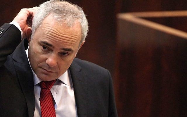Finance Minister Yuval Steinitz during a Knesset session in November (photo credit: Yoav Ari Dudkevitch/Flash90)