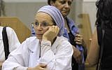 A nurse from Bikur Holim Hospital in Jerusalem appears at the National Labor Court during a staff strike in early November, 2012 (photo credit: Oren Nahshon/Flash90)
