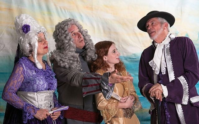 The Duchess of Plaza Toro (Claire Greenfeld) and her much put-upon husband, the Duke (Michael Sacofsky) from The Gondoliers (photo credit: Brian Negin)