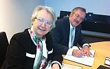 Science and Technology Minister Daniel Hershkowitz signs a scientific cooperation agreement with German Minister of Education and Research Annette Schavan in Berlin on Thursday, December 6 (photo credit: Ron Jacoby, courtesy Ministry of Science and Technology)