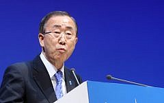 UN Secretary-General Ban Ki-moon (photo credit: AP/Osama Faisal)
