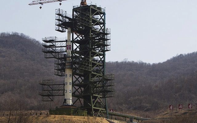 North Korea's Unha-3 rocket stands at Sohae Satellite Station in Tongchang-ri, North Korea. (AP Photo/David Guttenfelder, File) North Korea's Unha-3 rocket stands at Sohae Satellite Station in Tongchang-ri, North Korea. (AP Photo/David Guttenfelder, File)