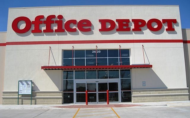 An Office Depot branch (photo credit: CC-BY Lizsummers/Wikimedia commons) An Office Depot branch (photo credit: CC-BY Lizsummers/Wikimedia commons)