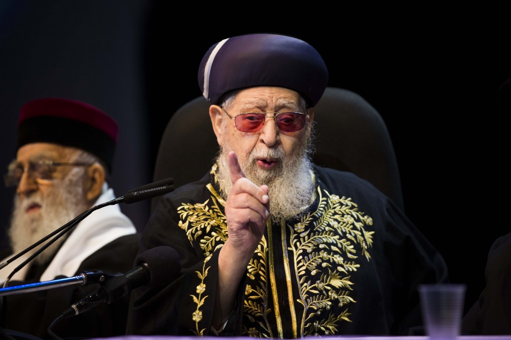 Amsalem was repudiated by the leader who had once been his patron, Rabbi Ovadia Yosef, seen here on Nov. 3, 2012 (Photo by Yonatan Sindel/Flash90) Amsalem was repudiated by the leader who had once been his patron, Rabbi Ovadia Yosef, seen here on Nov. 3, 2012 (Photo by Yonatan Sindel/Flash90)