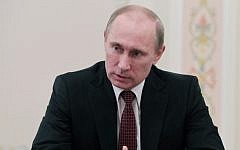 Russian President Vladimir Putin (photo credit: AP/RIA-Novosti, Mikhail Klimentyev, Presidential Press Service)