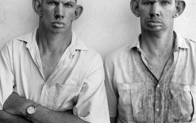 Roger Ballen, Dresie and Casie, twins, Western Transvaal, 1993, from the series Platteland (photo credit: Publicity/Tel Aviv Museum of Art)