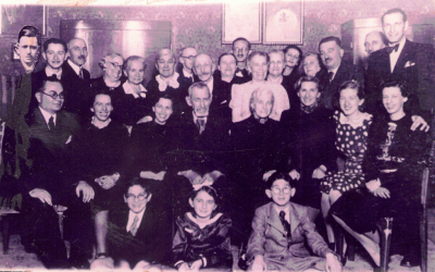 Members of the Pollacseg family came together for a celebration in Budapest in 1939. Most died during the Holocaust. (Courtesy of Hanna Nisman via JTA)