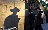 Illustrative photo of ultra-Orthodox men in Brooklyn's Jewish community, New York, (Serge Attal/Flash90)