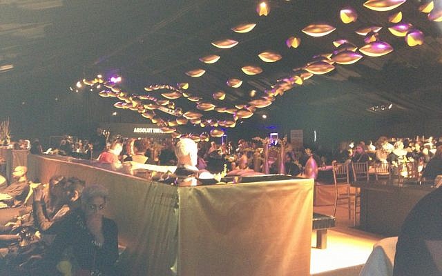 A look at Gindi Fashion Week's bar/lobby (photo credit: Jessica Steinberg/Times of Israel)