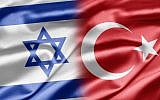 Turkish and Israeli flags (via Shutterstock)