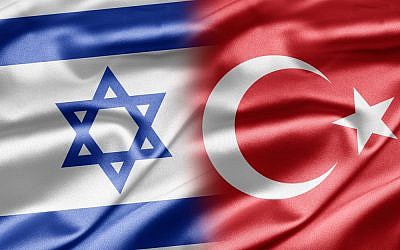 Turkish and Israeli flags (via Shutterstock)
