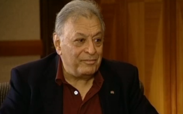 Zubin Mehta in Channel 2's 'Anashim' interview Tuesday night (Courtesy screengrab)