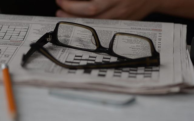 Illustrative image of a crossword puzzle (photo credit: CC-BY, MiniSQUL, Flickr )