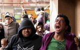 Families and supporters of those accused of soccer violence from the Port Said soccer club react to the announcement of verdicts for 21 fans on trial in last years Port Said stadium incident which left 74 people dead, in Port Said, Egypt, Saturday, Jan. 26, 2013 (photo credit: AP/Mohammed Nouhan)