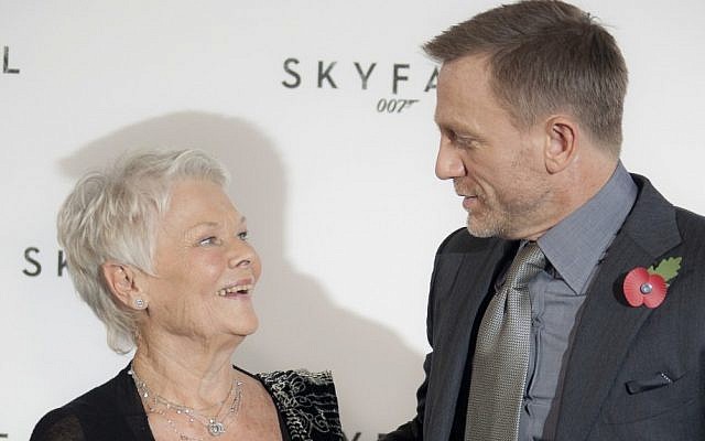 Dame Judi Dench -- who plays intelligence chief 'M' -- with Daniel Craig at a photo call for the new James Bond film Skyfall last year (AP Photo/Joel Ryan) Dame Judi Dench -- who plays intelligence chief 'M' -- with Daniel Craig at a photo call for the new James Bond film Skyfall last year (AP Photo/Joel Ryan)