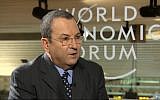 Former prime minister and defense minister Ehud Barak speaking on CNN, January 23, 2013. (photo credit: screen capture, CNN)