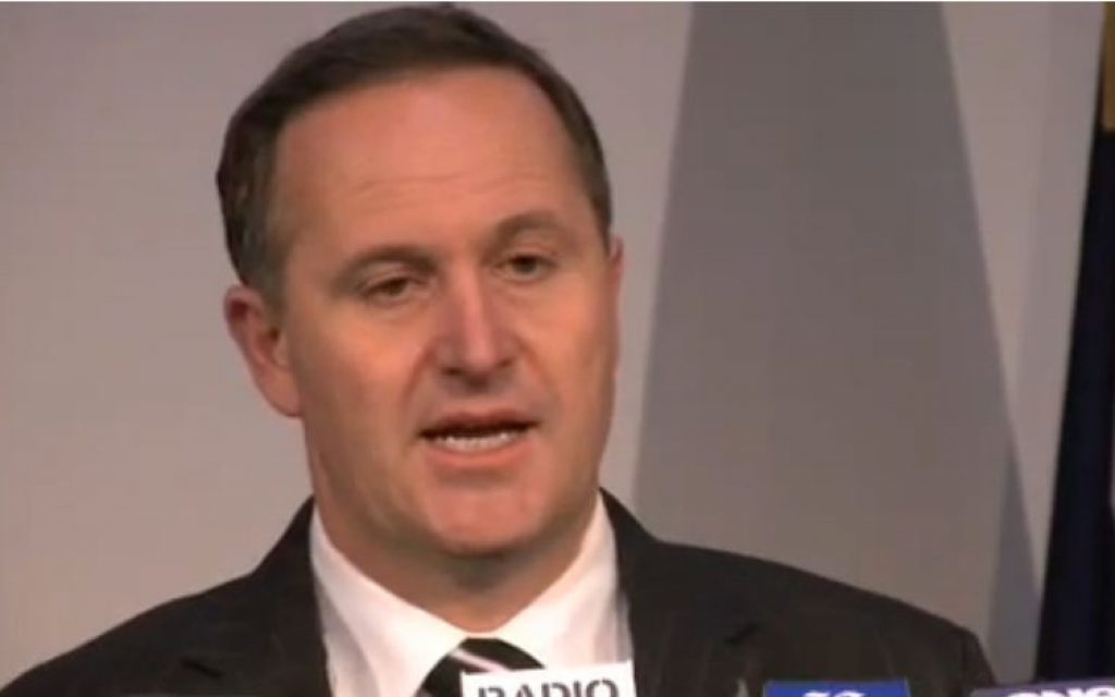 New Zealand Prime Minister John Key. (screen capture: Youtube/nzheraldtv)